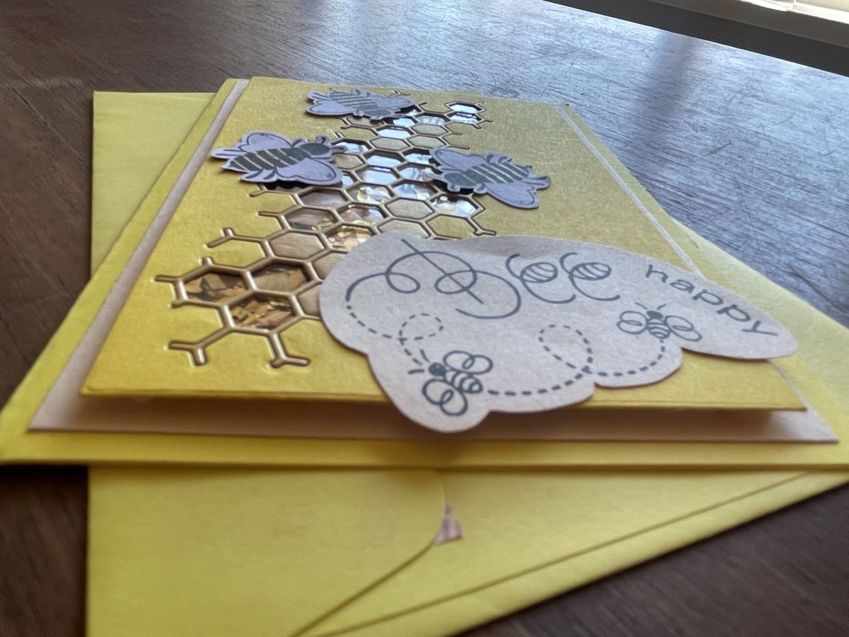 Karten: Grusskarte „Bee happy“ – Neu und originalverpackt aus Lanzenneunforn von elster95 1