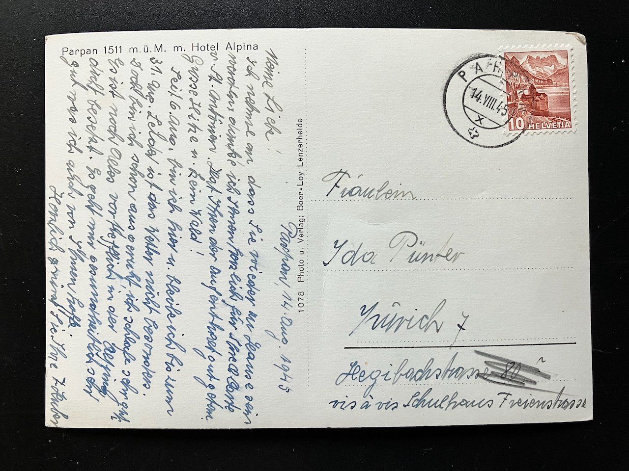 Ansichtskarten: Graubünden mit Ansichtskarten 1945 – Gebraucht aus Nesslau von zueri6 4