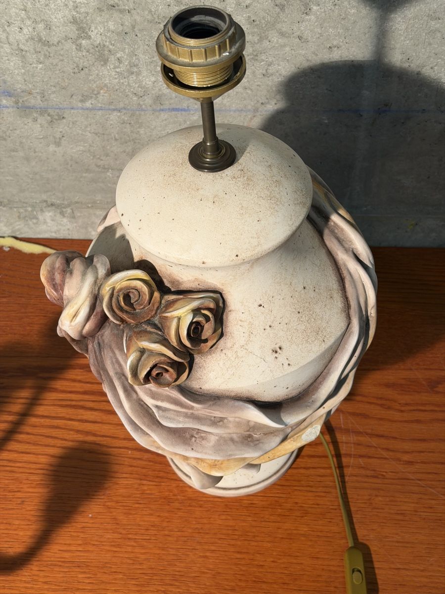 Lampade: Vintage Floral Table Lamp - mid century – Usato da Lausanne venduto da vas_mbk2 2