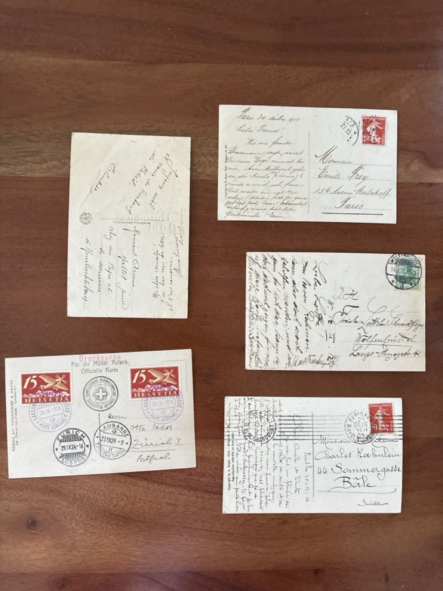 Cartoline postali: 5 Ansichtskarten Schweiz Aviatik spezielle  – Usato da Oftringen venduto da Cla.vD.74 1