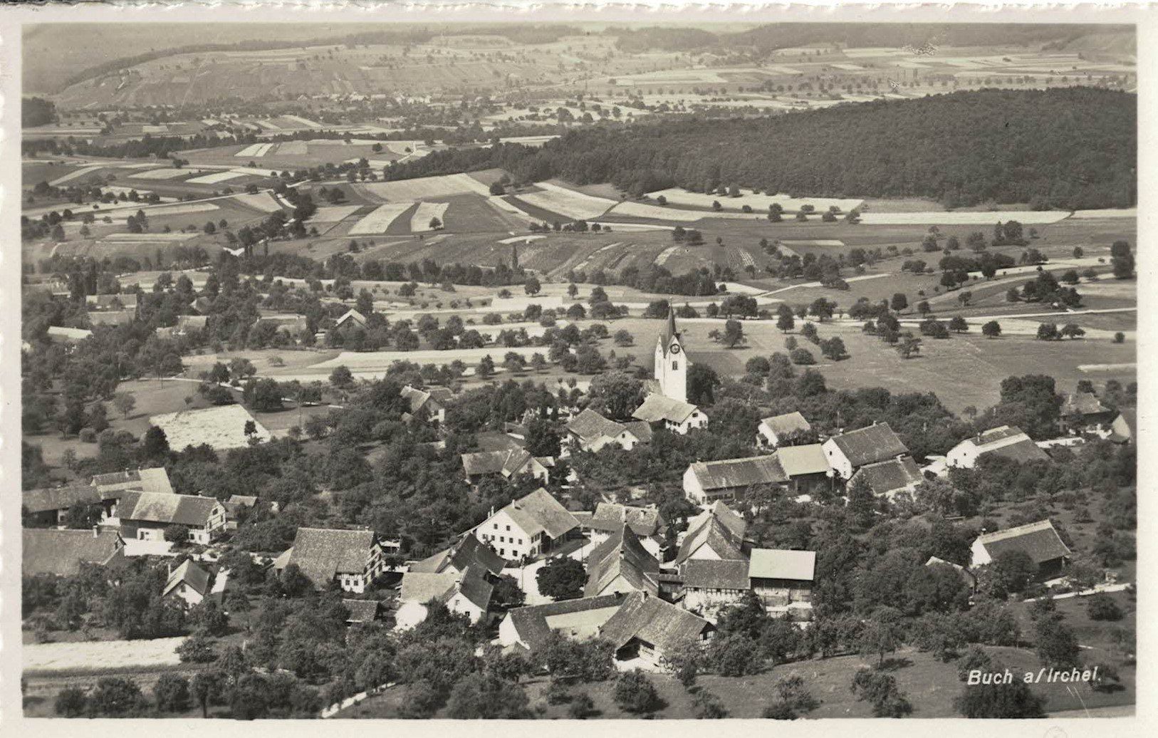 Cartoline postali: Buch a Irchel ZH Flugaufnahme , 1940 – Usato da Solothurn venduto da Bepposol
