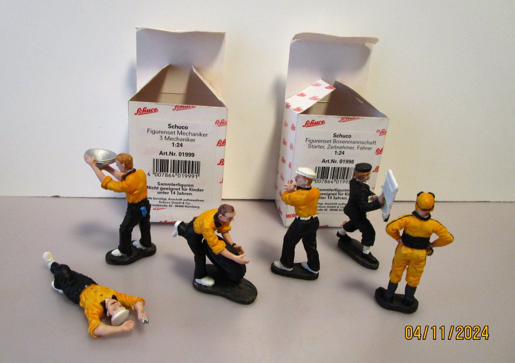 Schuco Modellautos: SCHUCO 6 FIGURINES SET MÉCANICIEN 1/24 – Neu und originalverpackt aus Chêne-Bourg von breno56 1