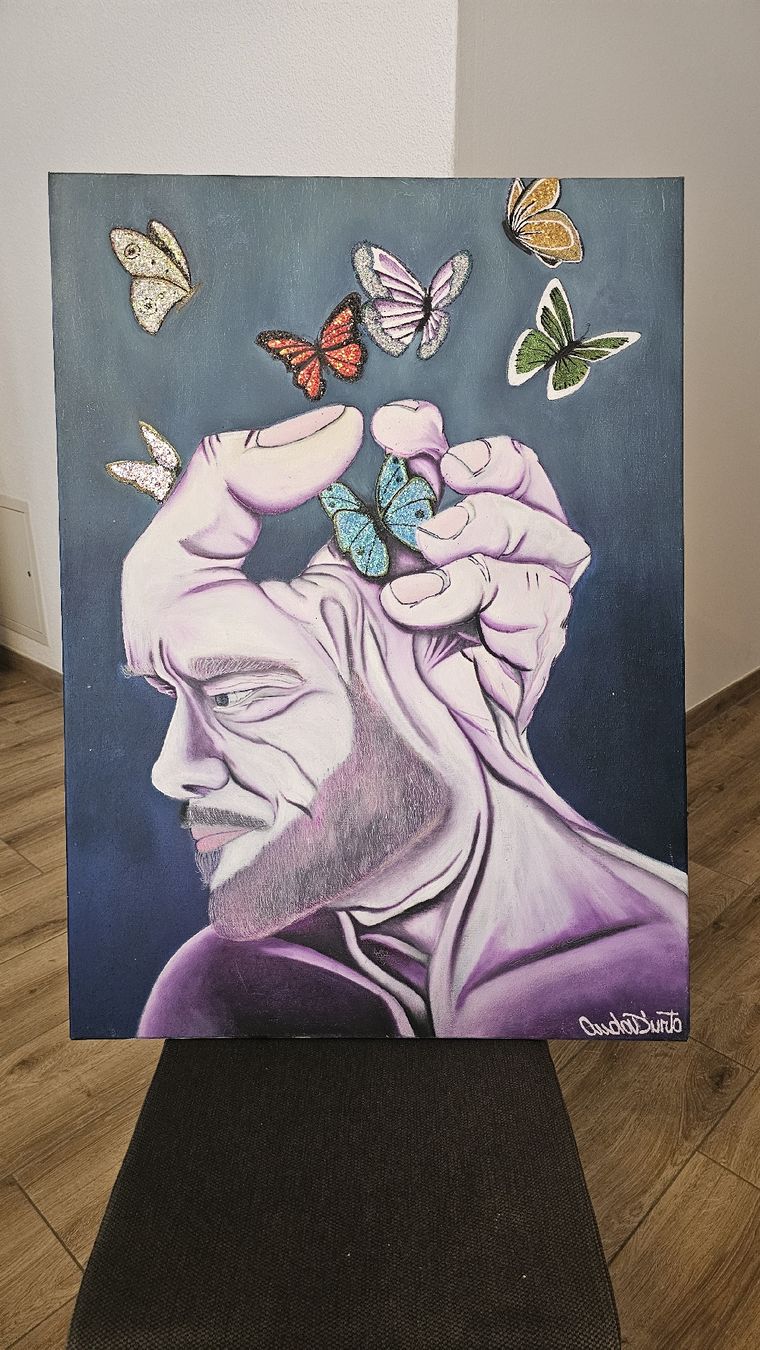 Dipinti: Gemälde - Chasing Butterflies - Kampf gegen Depression🙏 – Usato da Dottikon venduto da b-brain