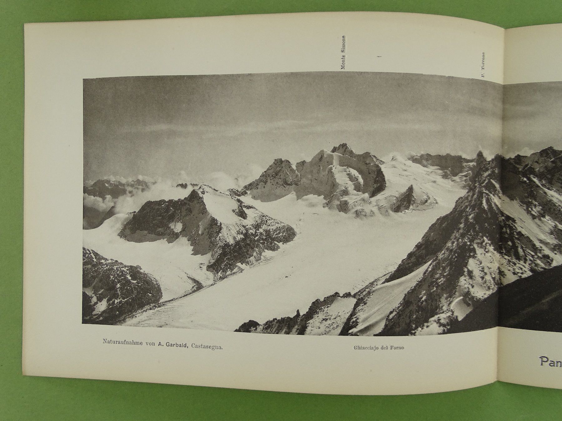 Cartine & Atlanti: PANORAMA VOM PIZ BACONE 1905 – Usato da Grüningen venduto da Kartensammler