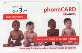 GRATIS 3 CHF telecom FL - seltene Prepaid Telefonkarte