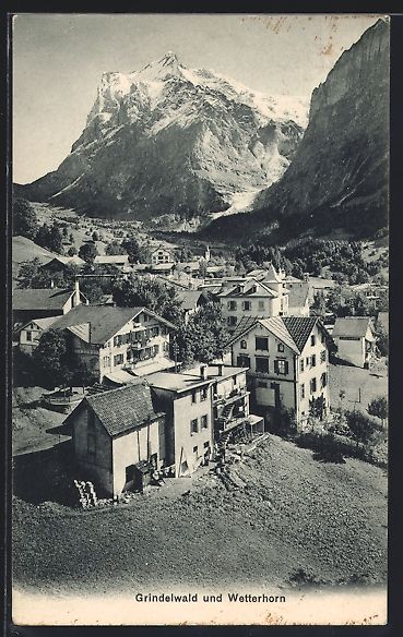 Cartoline postali: Grindelwald, Ortsansicht und Blick auf d – Usato da Berlin venduto da bartko-reher