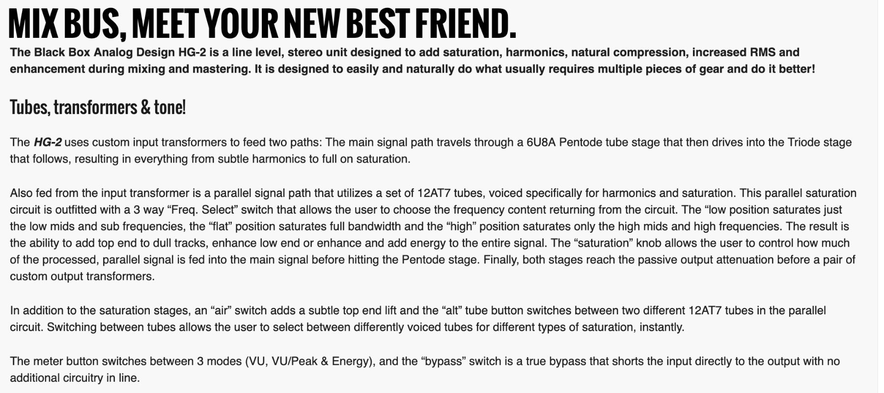Equalizzatori: Black Box HG-2 - Signal Processors / Equalizer – Usato da Emmen venduto da BobbyG 3
