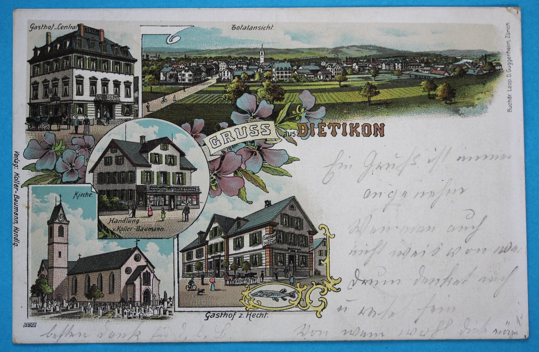 Cartoline postali: DIETIKON LITHO AK – Usato da Lotzwil venduto da pirolh
