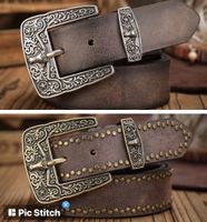 Longhorn Cowboy Western Gürtel - 110/120 - Metall —> NEU!!