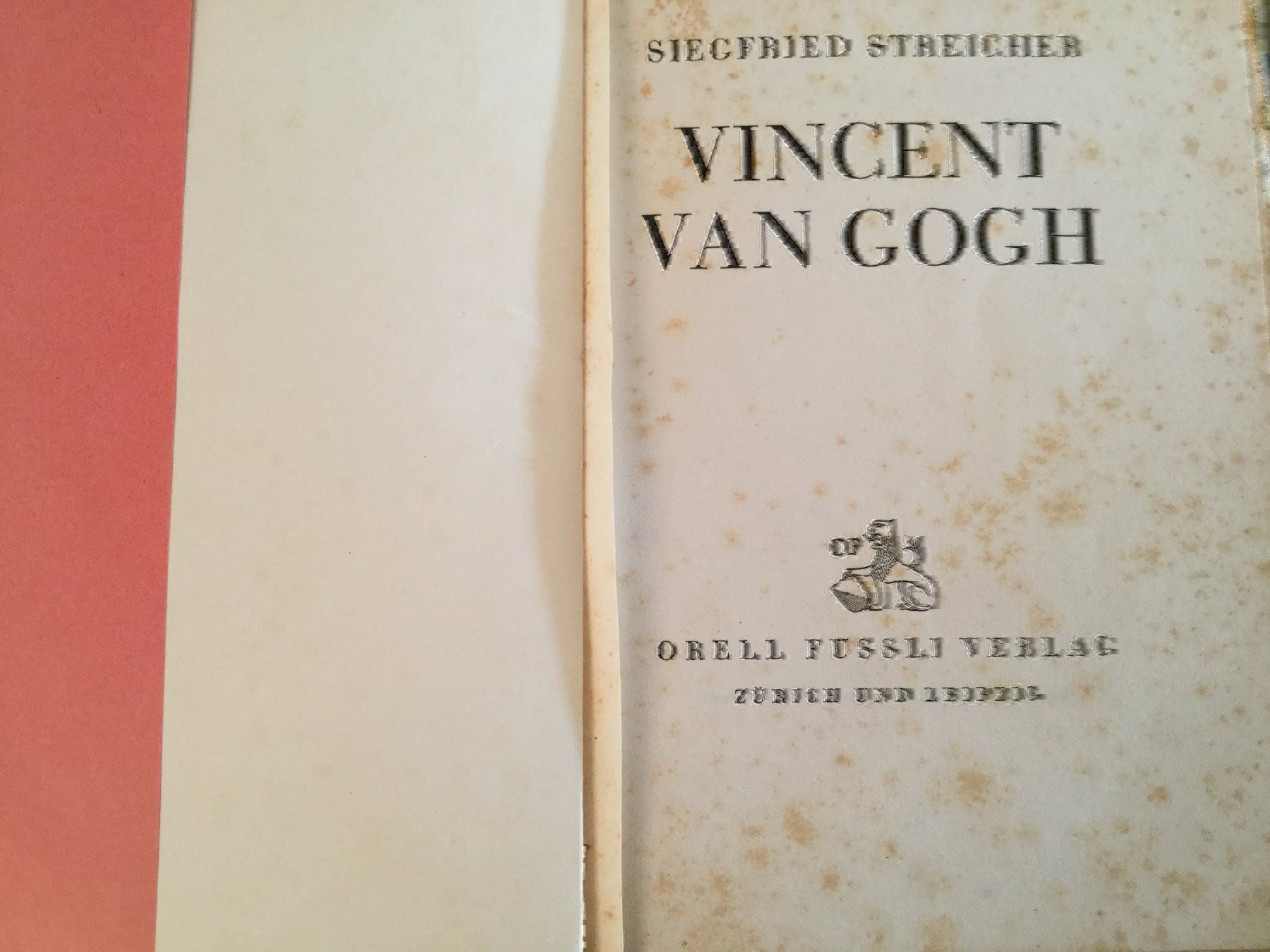 Libri: Siegfried Streicher: Vincent van Gogh – Usato da Luzern venduto da Einh0rn 3