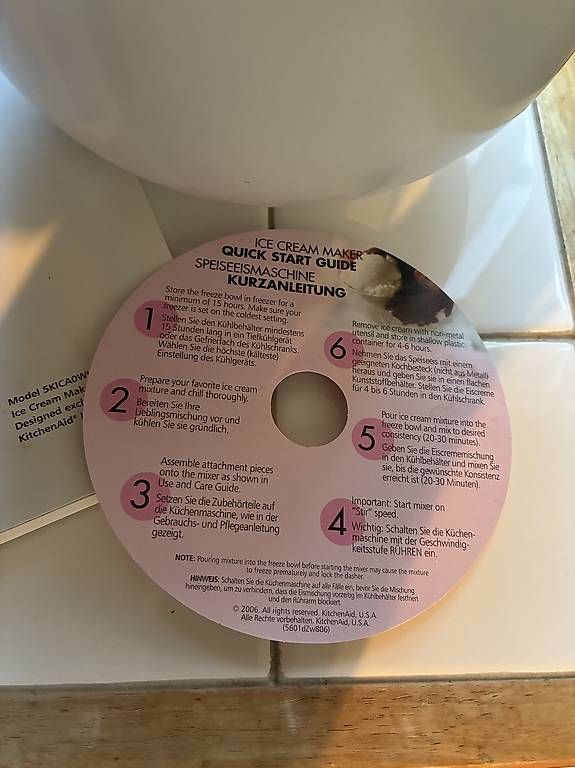 Küchengeräte: KitchenAid Ice Cream Maker  – Gebraucht aus Schmiedrued von Giorda 1