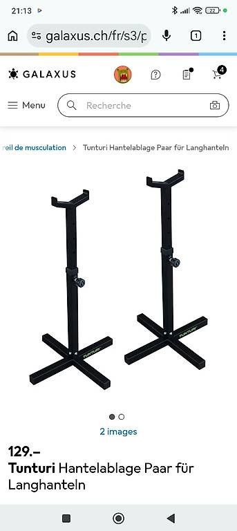 Tunturi Hometrainer: Support barre musculation fitness – Usato da La Chaux-de-Fonds venduto da S.Gallet