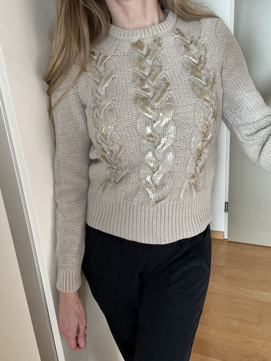 Marella Maglioni & Felpe: Marella Pullover mit goldigen Element Gr.M – Usato da Schwerzenbach venduto da cygnuss 5