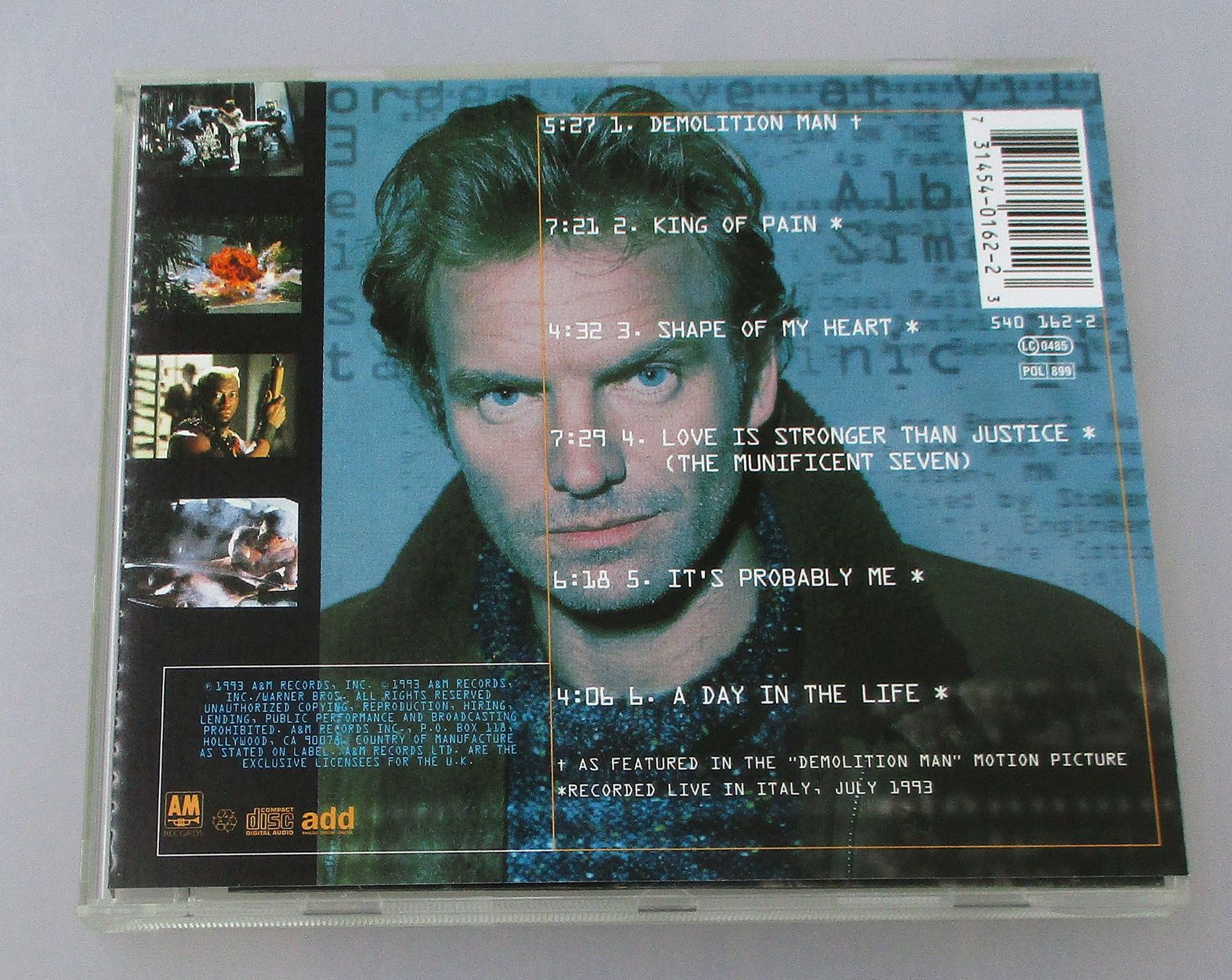 CD: STING - Demolition Man Soundtrack – Usato da Wattwil venduto da Muriel11 1