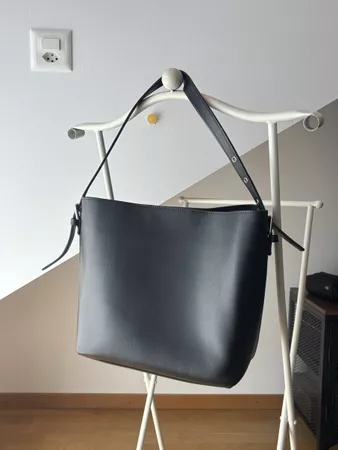 Schwarze Schultertasche/ Shopper