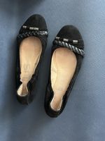 Ballerinas schwarz Leder Grösse 39, leicht getragen