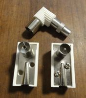 Antennensteckverbinder, Koaxial-Winkelstecker und Kupplung