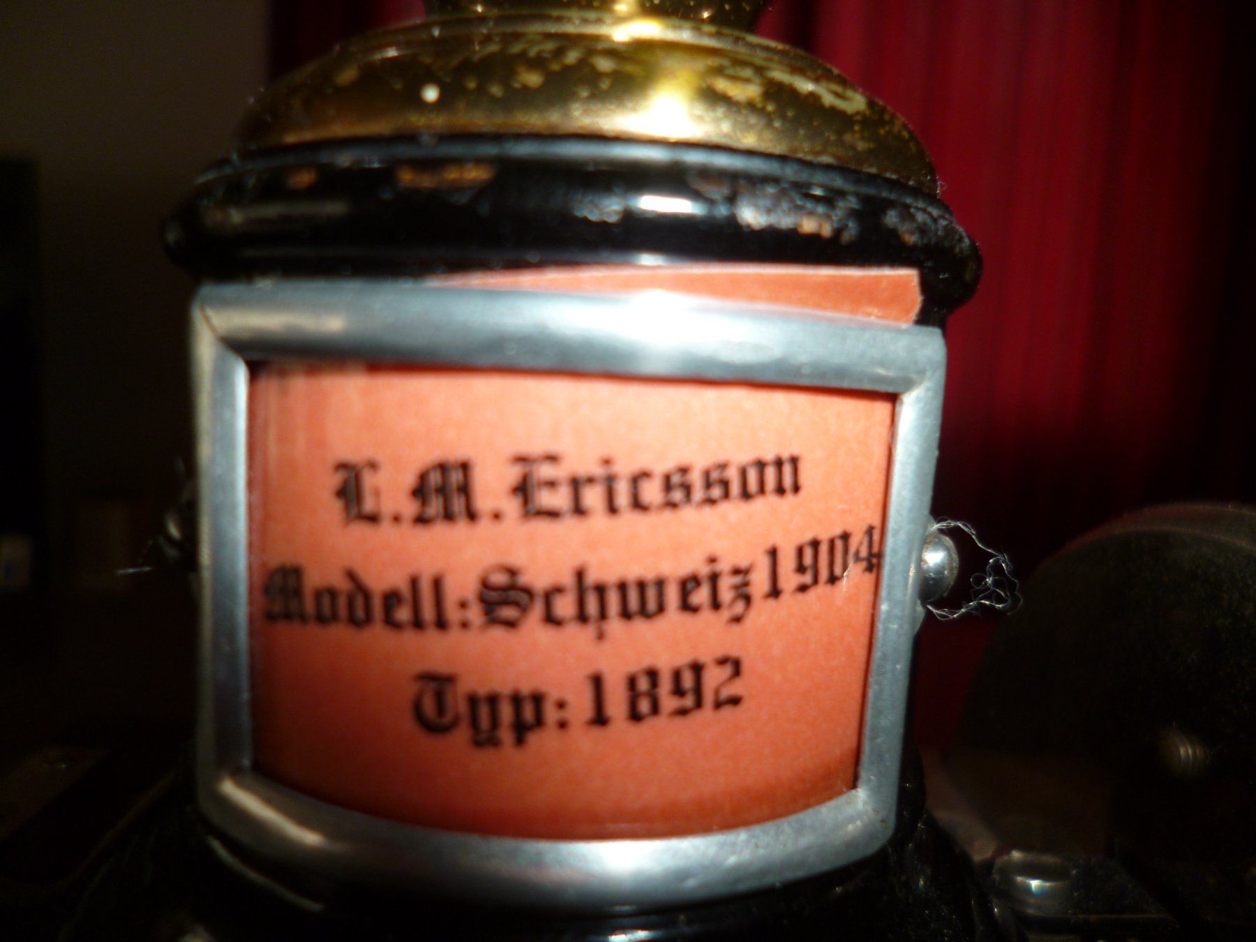 Tischtelefon L.M. Ericsson, Modell. Schweiz 1904, Typ 1892 (Neuf (Voir ...
