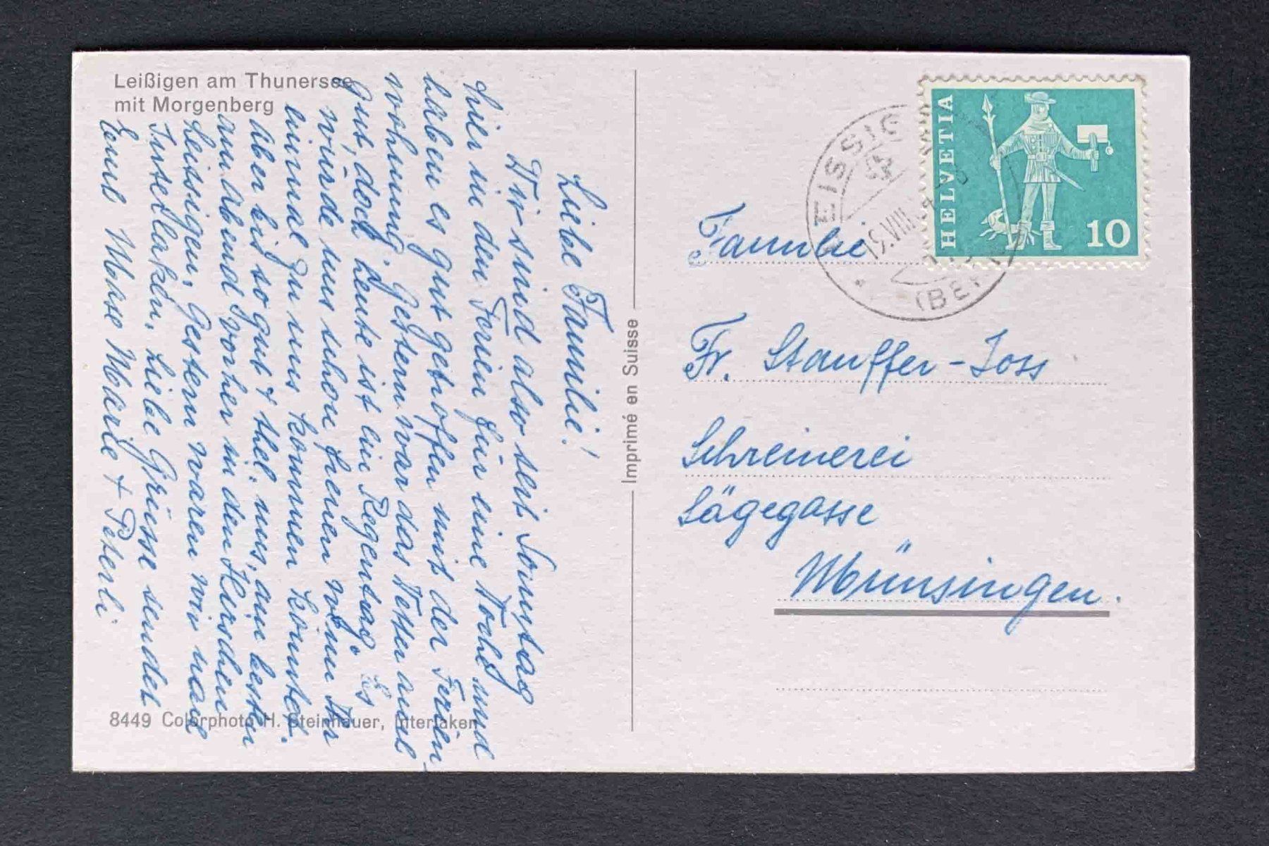 Cartes postales: AK Laissingen am Thunersee mit Morgenberg – D'occasion à Goldau par artelier1 1