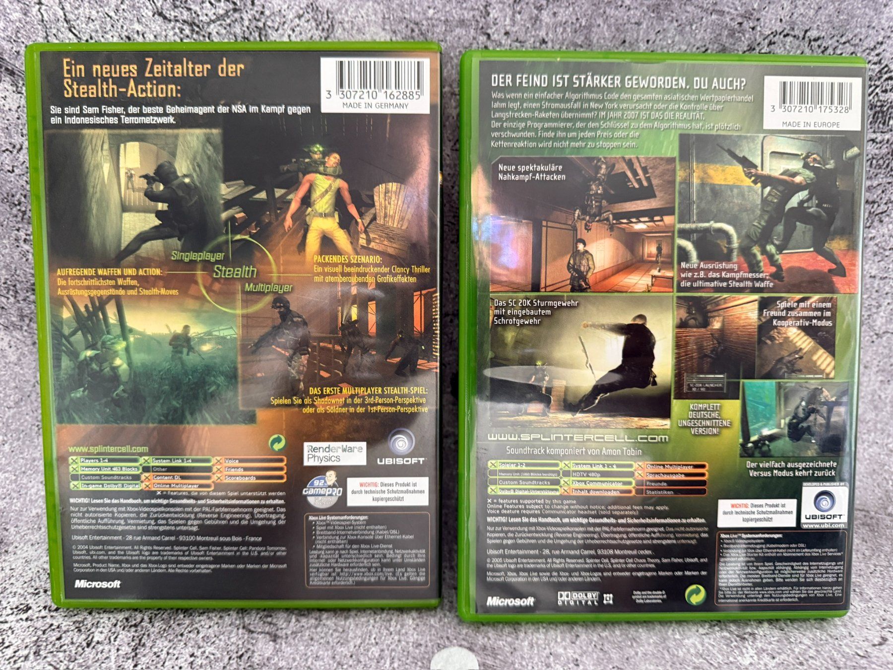 Spiele: 2x  Splinter Cell für Xbox – Gebraucht aus Küssnacht am Rigi von Bionicmax 1