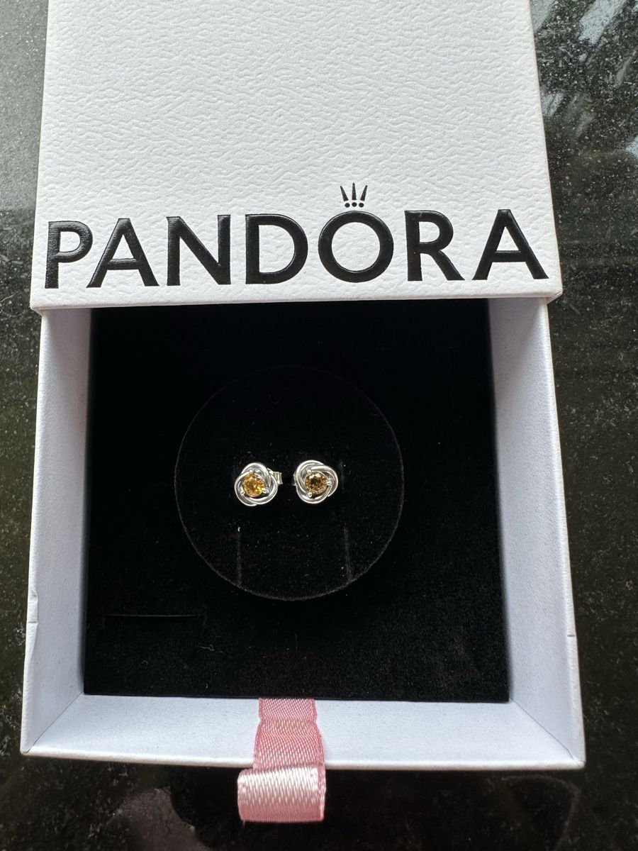 Pandora Orecchini pendenti & Orecchini a lobo: Pandora Ohrstecker Orange – Nuovo (secondo la descrizione) da Bern venduto da Shininglove