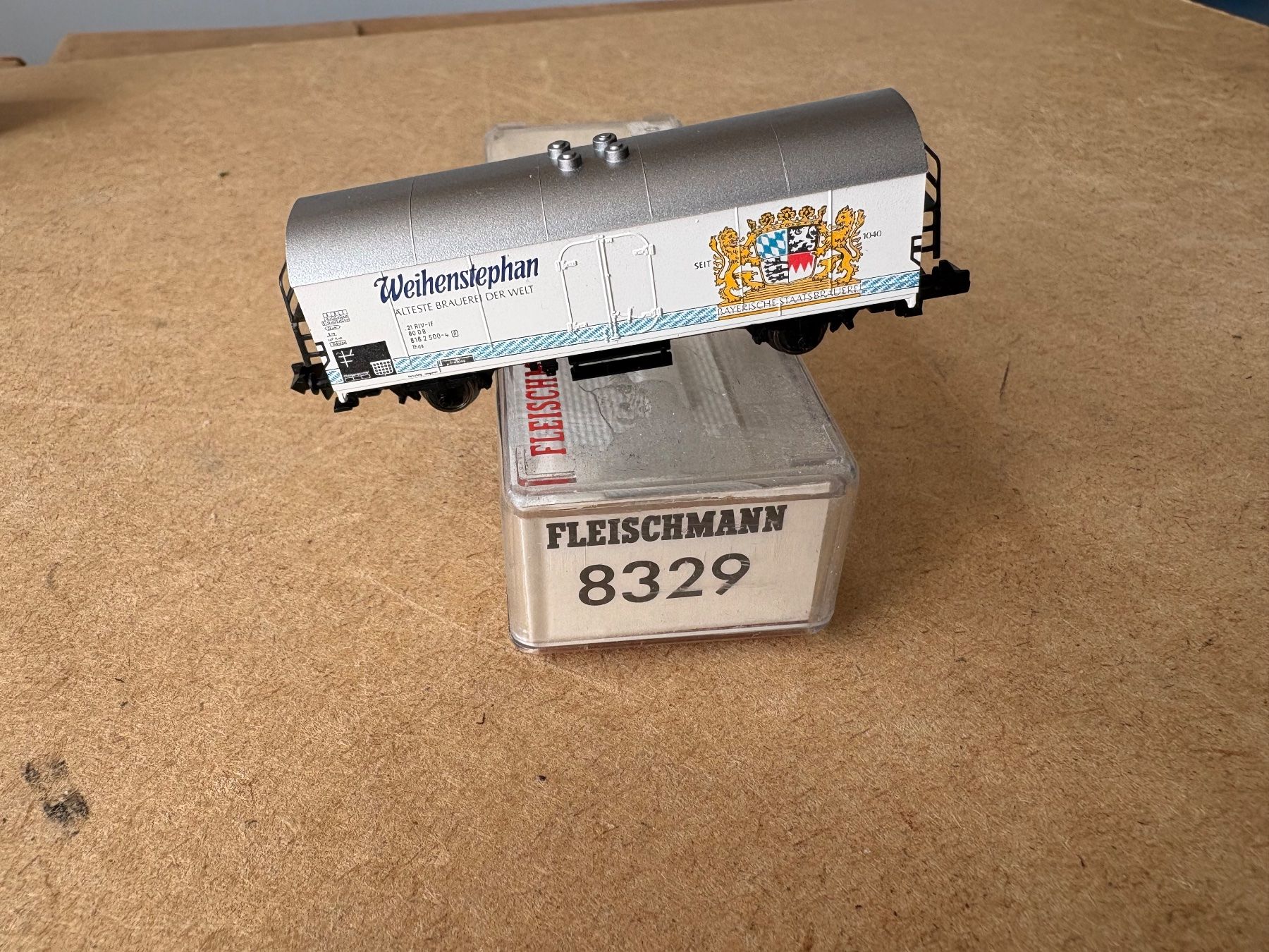 Fleischmann Modellini di ferrovie: Fleischmann 8329 Bierwagen Weihenstefan – Nuovo e nell'imballaggio originale da Hauterive NE venduto da eriamch