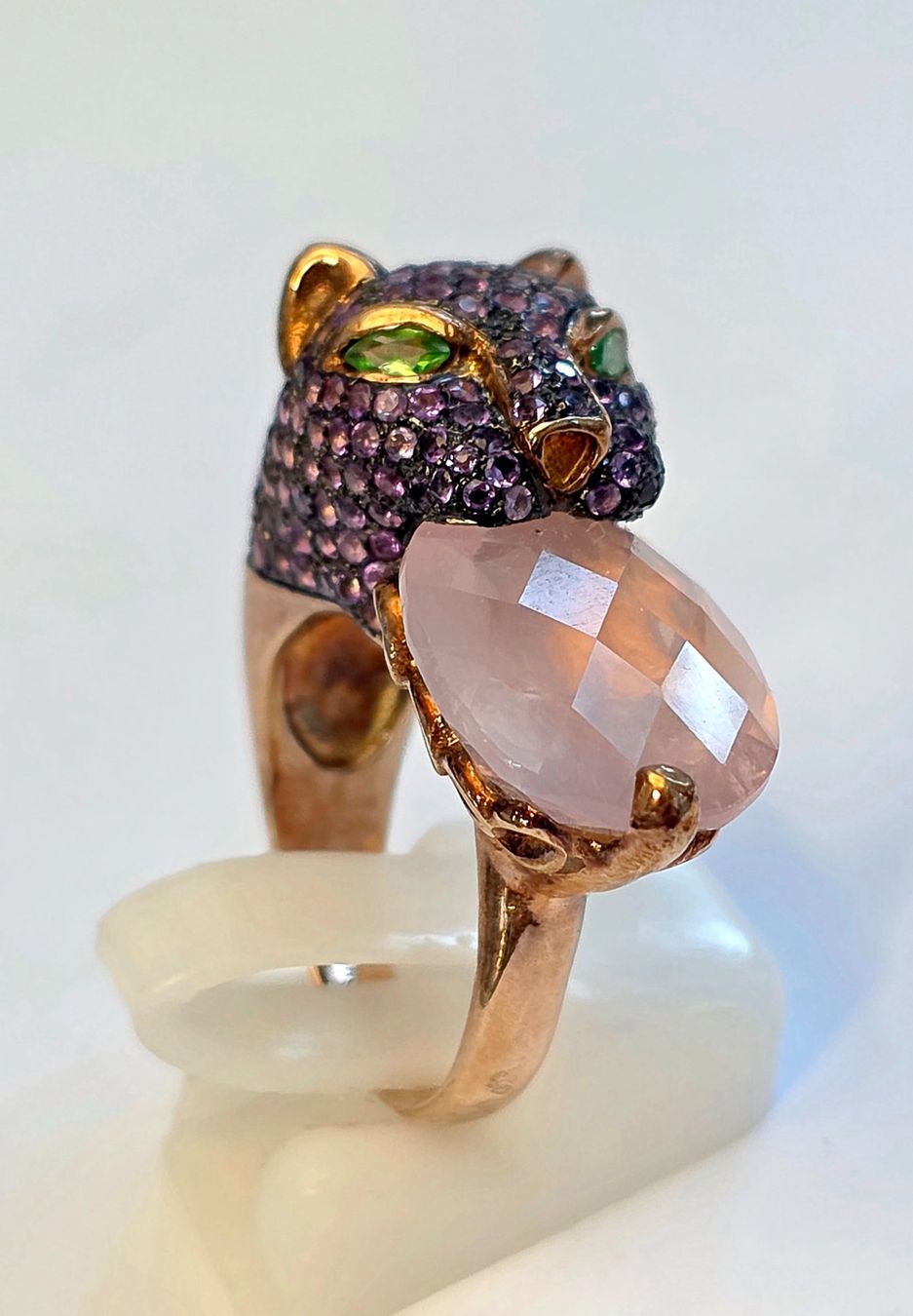 Anelli: Ring Panther Roséquarz Lila Amethiste Grösse 54 – Nuovo (secondo la descrizione) da Zürich venduto da benedikt12