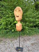 Holzskulptur "Kopf" von Georg Achermann