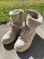 Warme Winterschuhe Stiefel Gr. 33 beige Teddyfutter