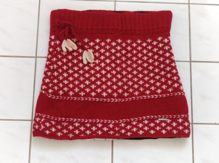 MOSHIKI Mini Rock gestrickt 100% Wolle Jupe Hüftwärmer Gr.M