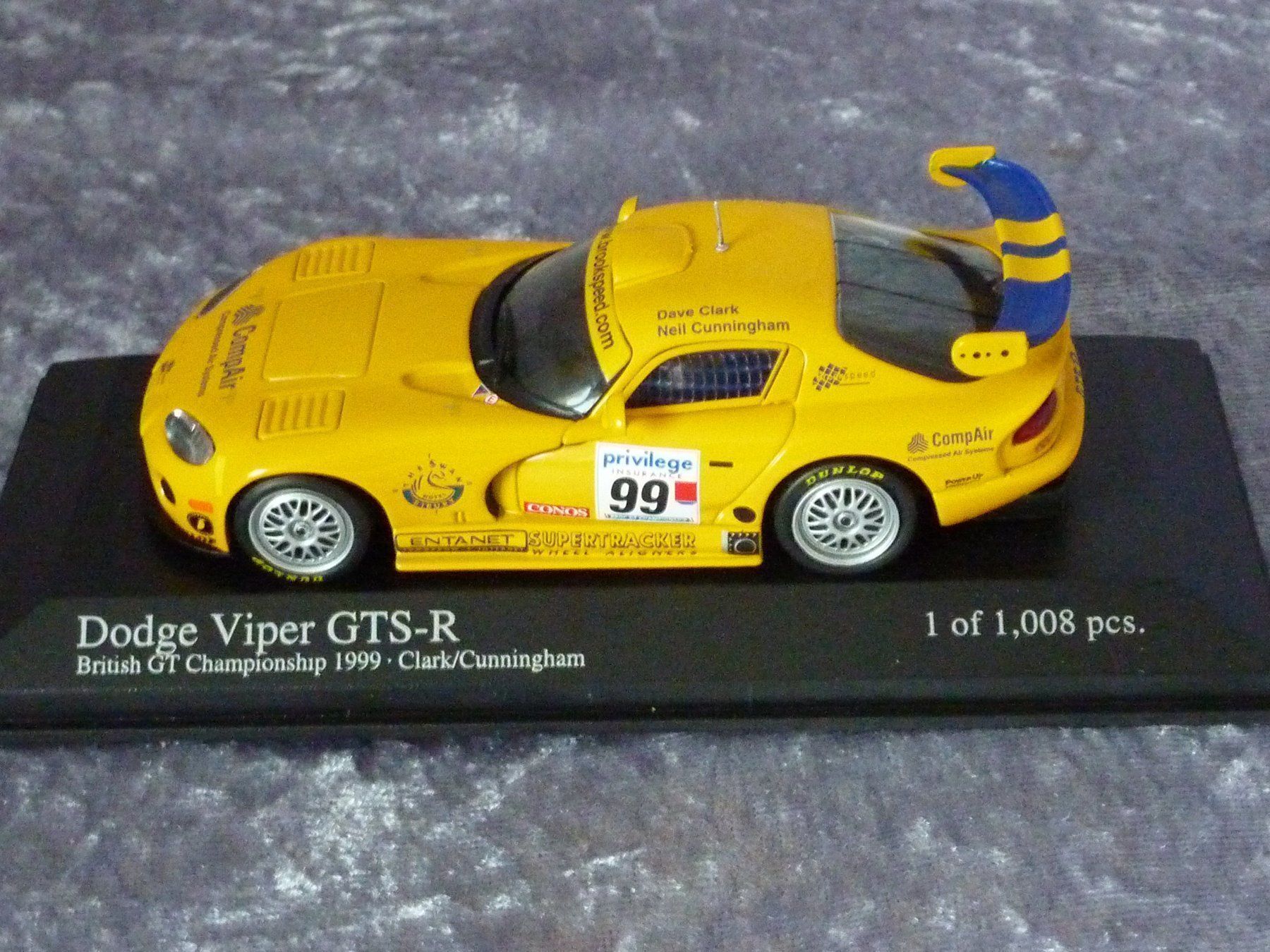 Minichamps Modellini d'auto: Dodge Viper GTS-R #99 1:43 – Nuovo e nell'imballaggio originale da Dürrenäsch venduto da modellautos4you 2