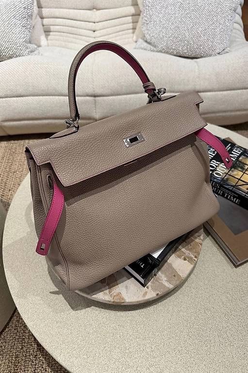 Hermès Taschen für Damen: HERMES KELLY 32, GRIS & PINK – Gebraucht aus Schwyz von bofb 2
