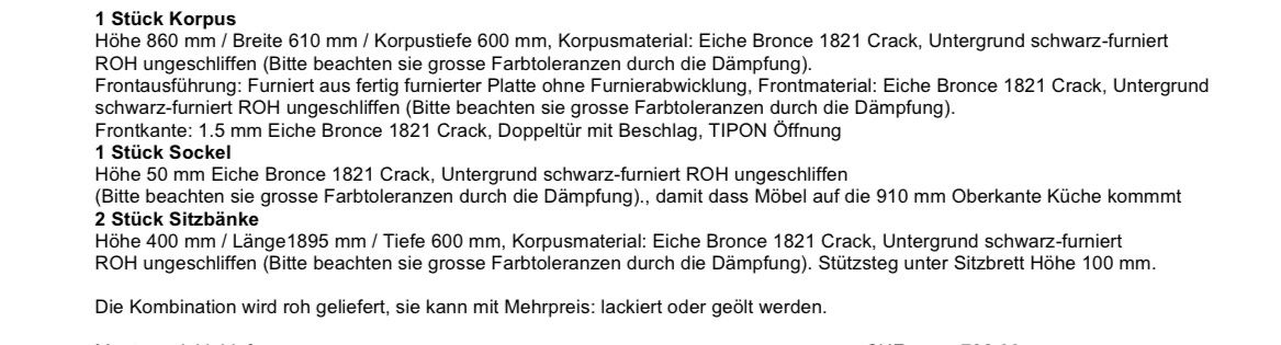 Panchine: Sitzbank In-/Outdoor extrabreit – Usato da Zürich venduto da Milot08 4