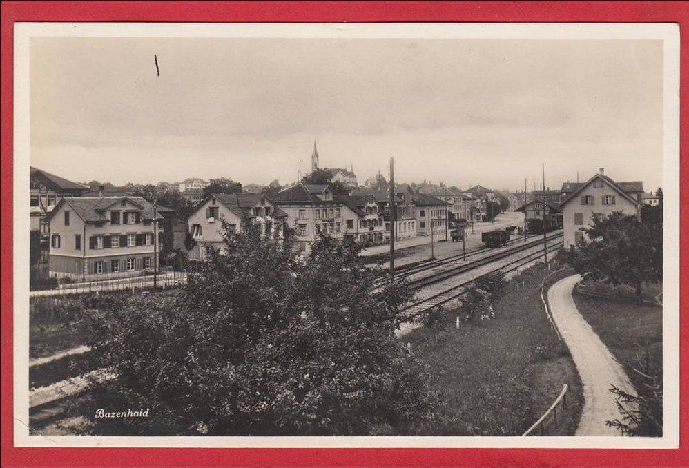 Cartoline postali: BAZENHAID, BAHNHOFSQUARTIER – Usato da Grüningen venduto da Kartenlaube