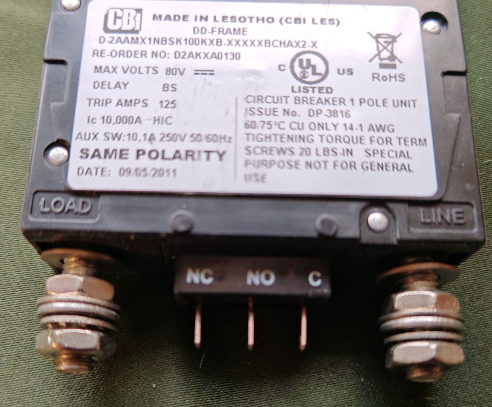 Interruttori: Leistungsschutzschalter 100A 80V Gleichstrom – Usato da Volketswil venduto da Breiti37 2