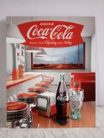 Coca-Cola Bild im Vintage-Stil auf Holzplatte