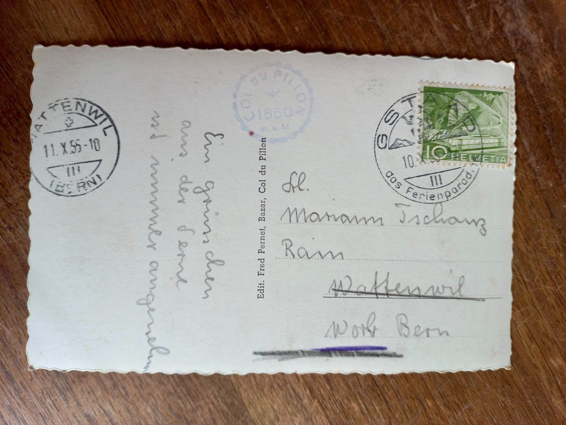 Cartoline postali: AK Restaurant du Pillon 1955 – Usato da Burgdorf venduto da glasrabe01 1