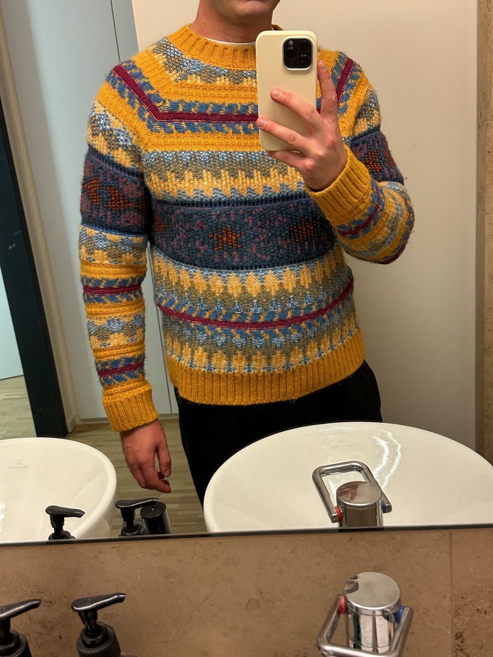 Acne Studios Pullover & Sweatshirts: Acne Studios Slim-Fit Fair Isle Knitted Sweater – Gebraucht aus Winterthur von ivan12891
