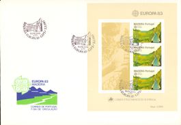 1983 PORTUGAL MADEIRA - FDC EUROPA Cept Block
