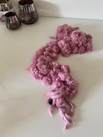Echter Fellschal rosa edel 