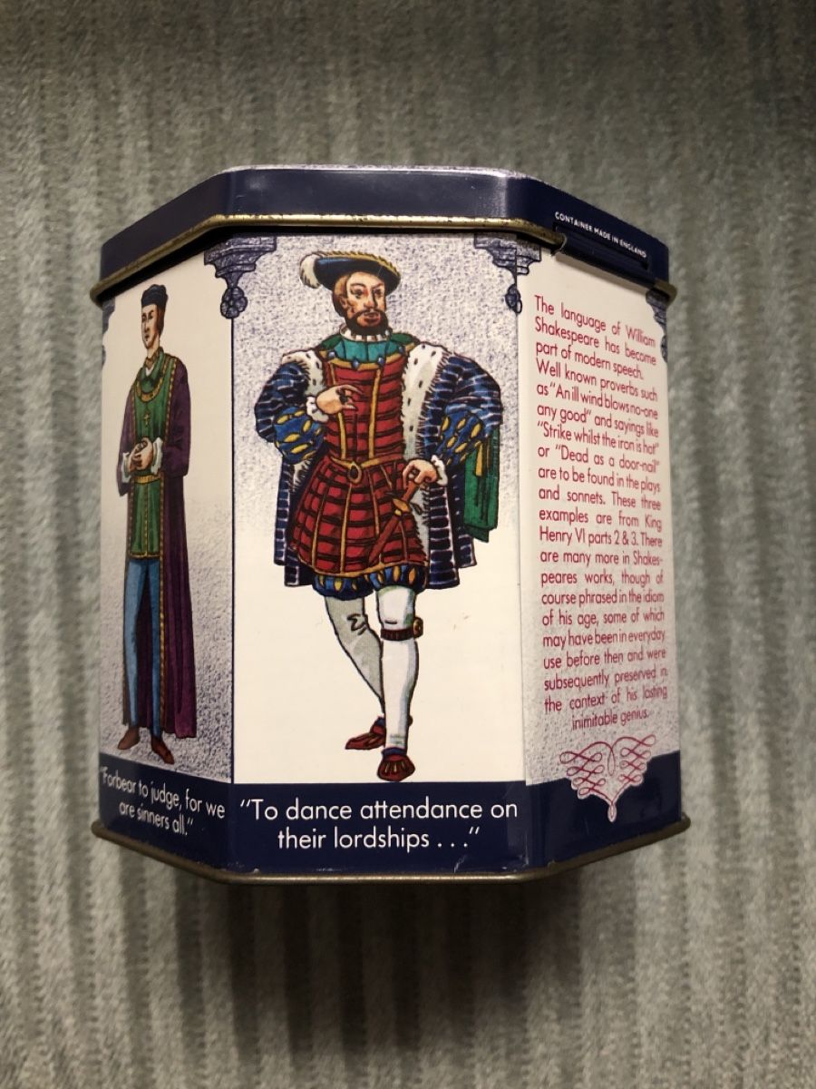 Barattoli: Alte Blechdose The Shakespeare Histories – Usato da Zürich venduto da sab_d82w 3