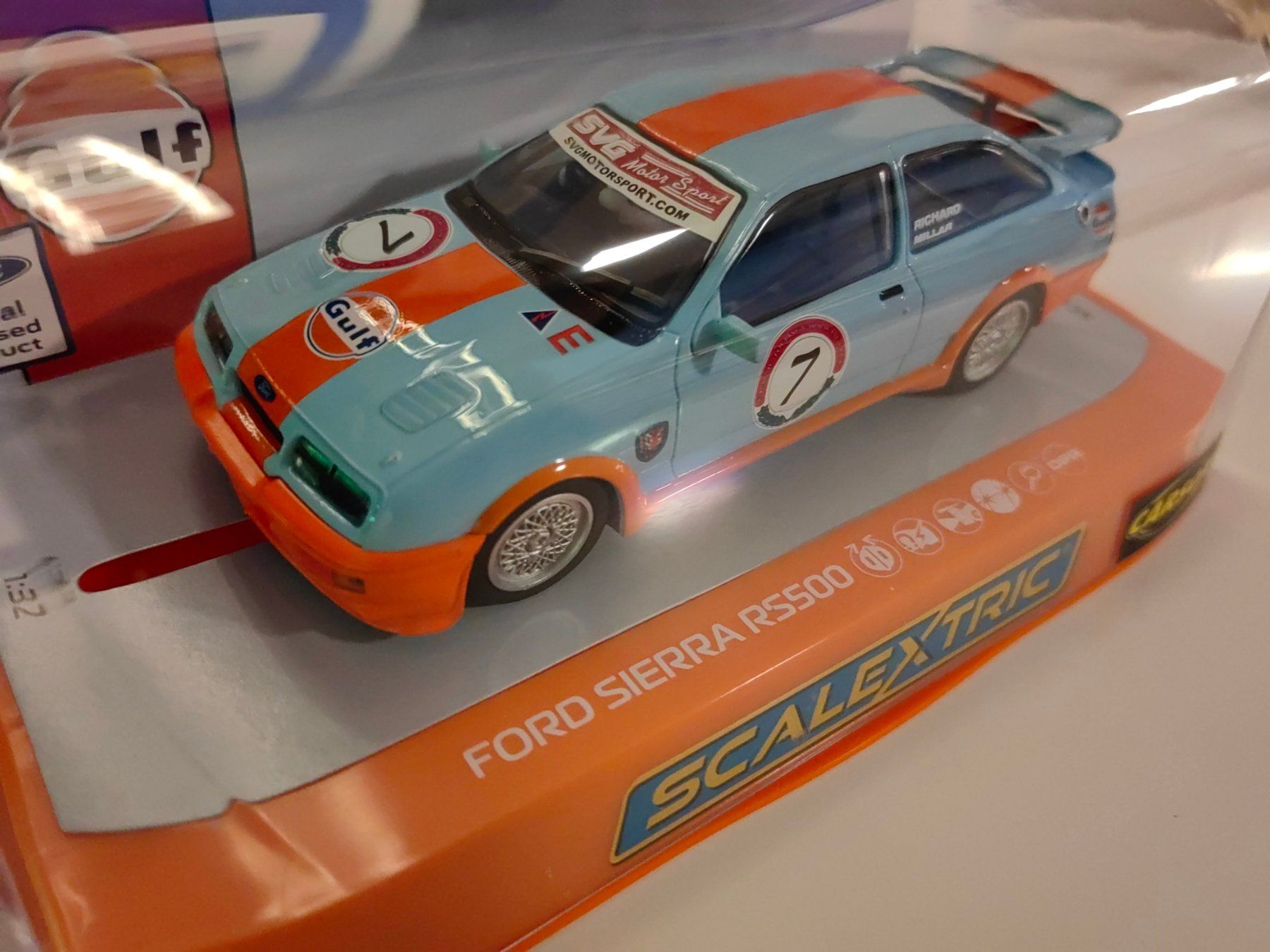 Carrera Piste: Scalextric - Ford Sierra RS500 - Gulf Edition Scalextric – Nuovo e nell'imballaggio originale da Rüschegg-Heubach venduto da Floeggi_86 1