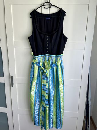 STOCKERPOINT Dirndl lang, schwarz/grün/blau, Grösse 46