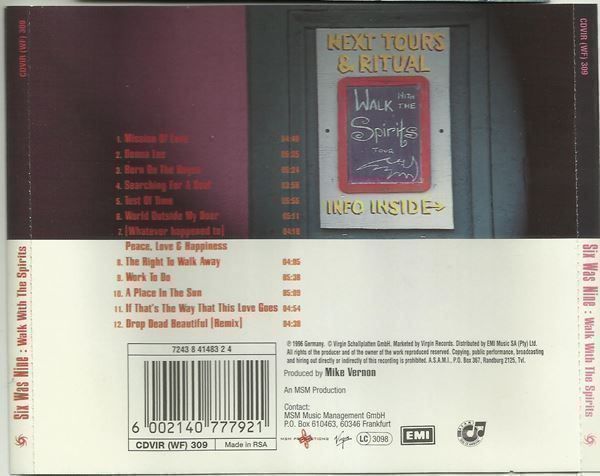 CD: Six Was Nine Walk With the Spirits CD – Usato da St. Margarethen TG venduto da ursk10 1