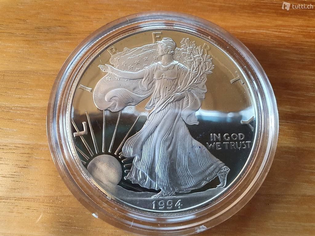 Alle Münzen: American Silver Eagle 1994 Proof PP – Gebraucht aus Steinhof SO von eng_ljl7 1