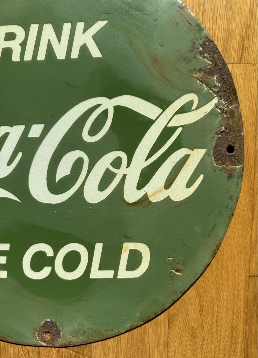 Coca-Cola Ecriteaux: Coca-Cola / Coca Cola - Emailschild / Emaille Schild – D'occasion à Ostermundigen par airline-trolley 1