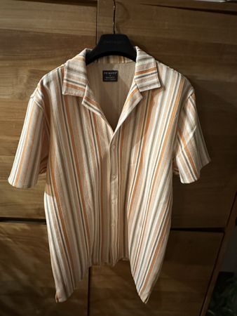 Sommerliches Herren Kurzarmhemd, gestreift, Grösse M/L
