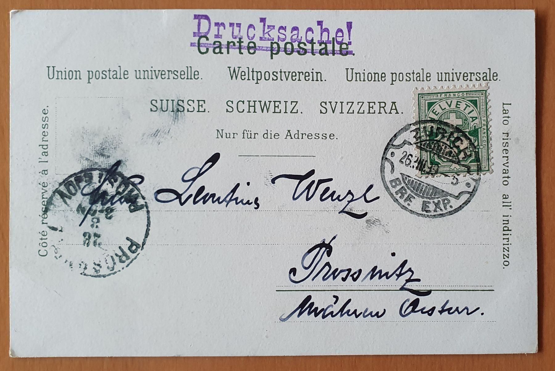 Cartoline postali: Montreux 1899 – Usato da Kreuzlingen venduto da Rschweiz1 1