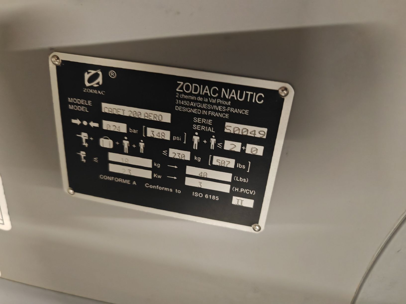 Zodiac Barche: Zodiac Cadet 200 Aero – Nuovo (secondo la descrizione) da Seon venduto da Fareast. 6