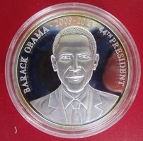Barack Obama - US-Präsident - versilbert - PP